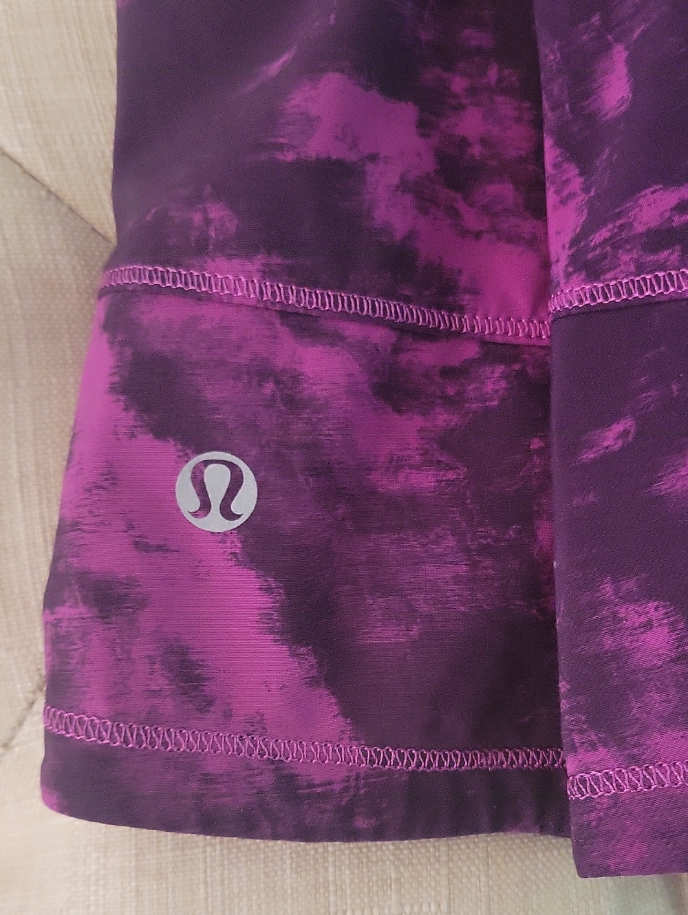 Lululemon Pace Rival Skirt II Breezie Regal Plum purple Black sz 6 tennis skort - Picture 7 of 7